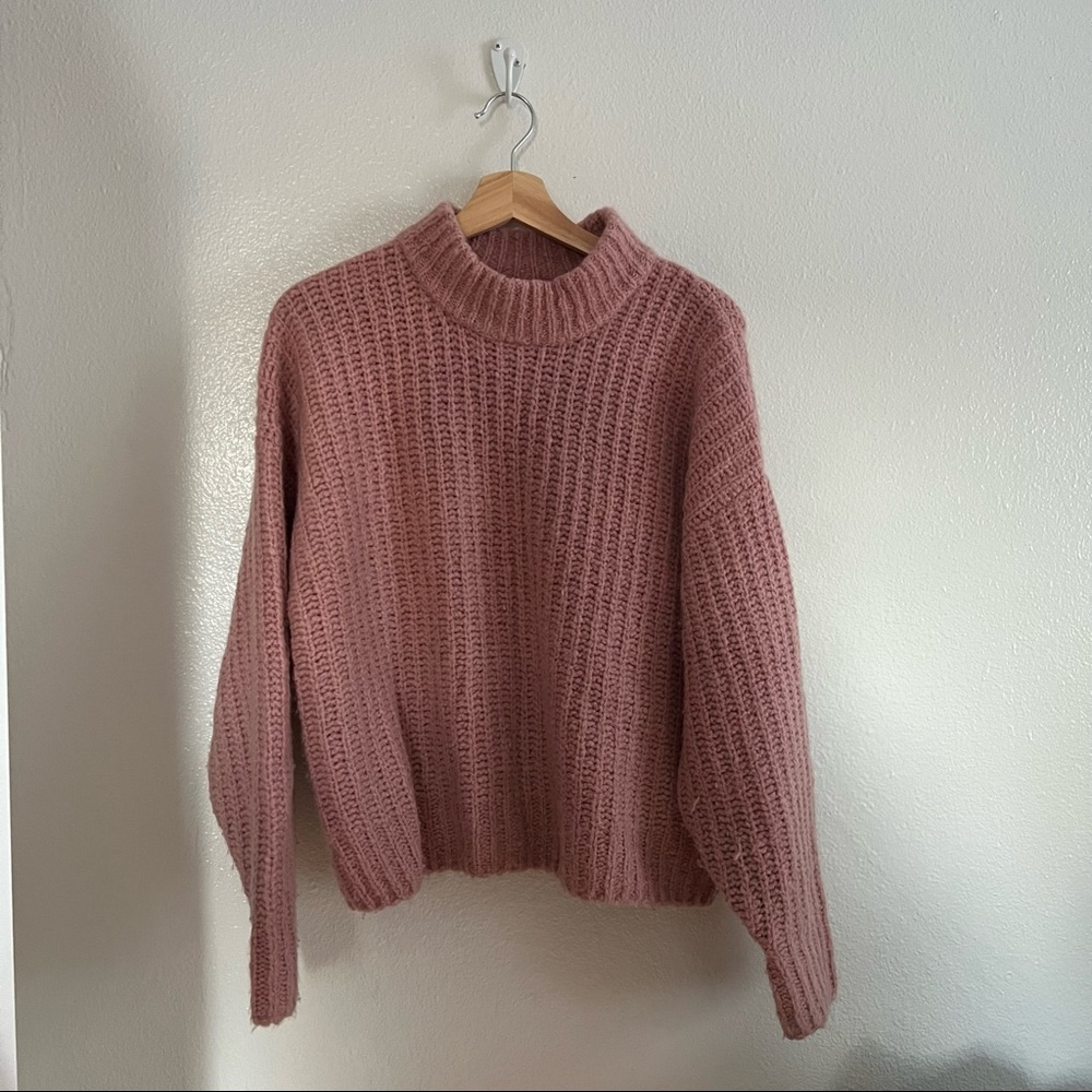 j NAADAM Chunky Pink Sweater
